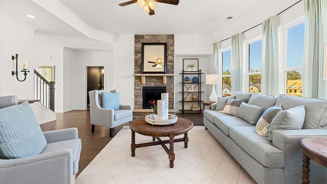 Furnished interior view inside a new home in Heritage Pointe, Senoia (Image 31).