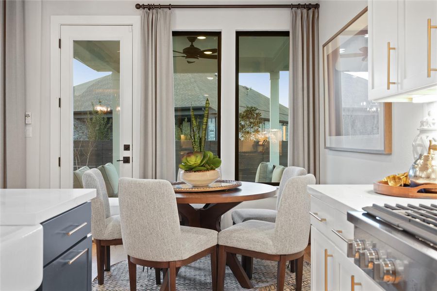 View of breakfast area