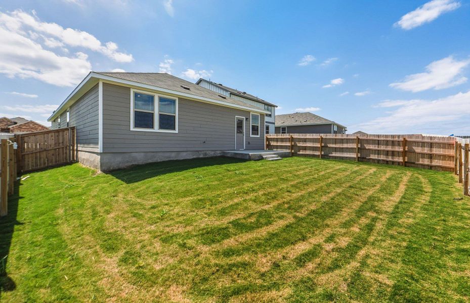 Exterior details and patio area of a home in Sonterra, Jarrell (Image 20).