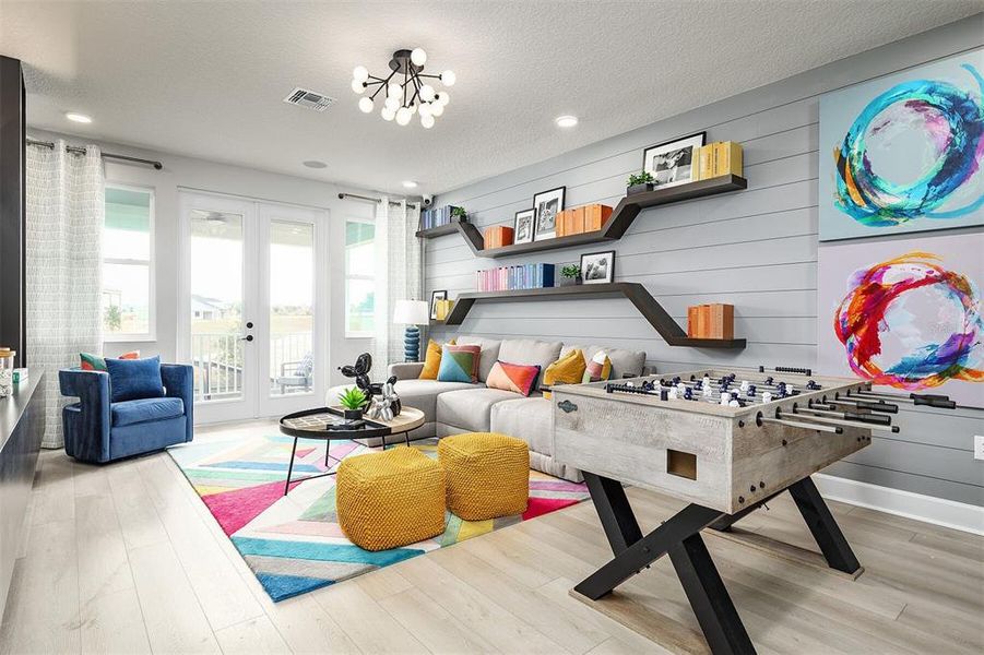 Furnished interior view inside a new home in Emerson Pointe, Apopka (Image 12). Furnished interior view inside a new home in Emerson Pointe, Apopka (Image 12).