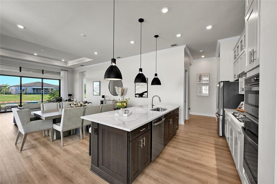 Furnished interior view inside a new home in , Parkland (Image 12).