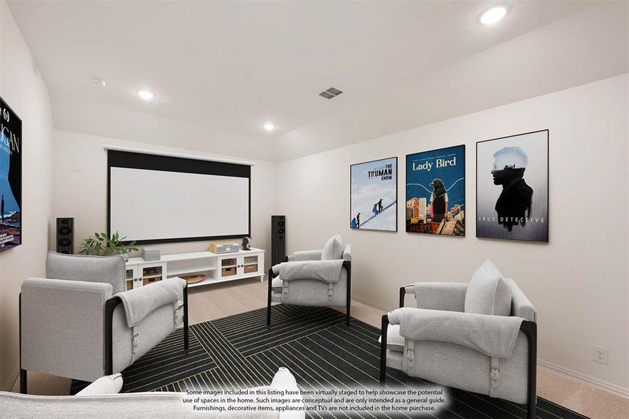 Furnished interior view inside a new home in Union Park Classic 60, Little Elm (Image 7).