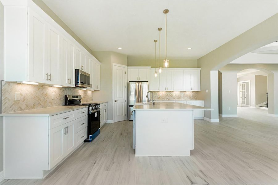 Furnished interior view inside a new home in , Dickinson (Image 10).