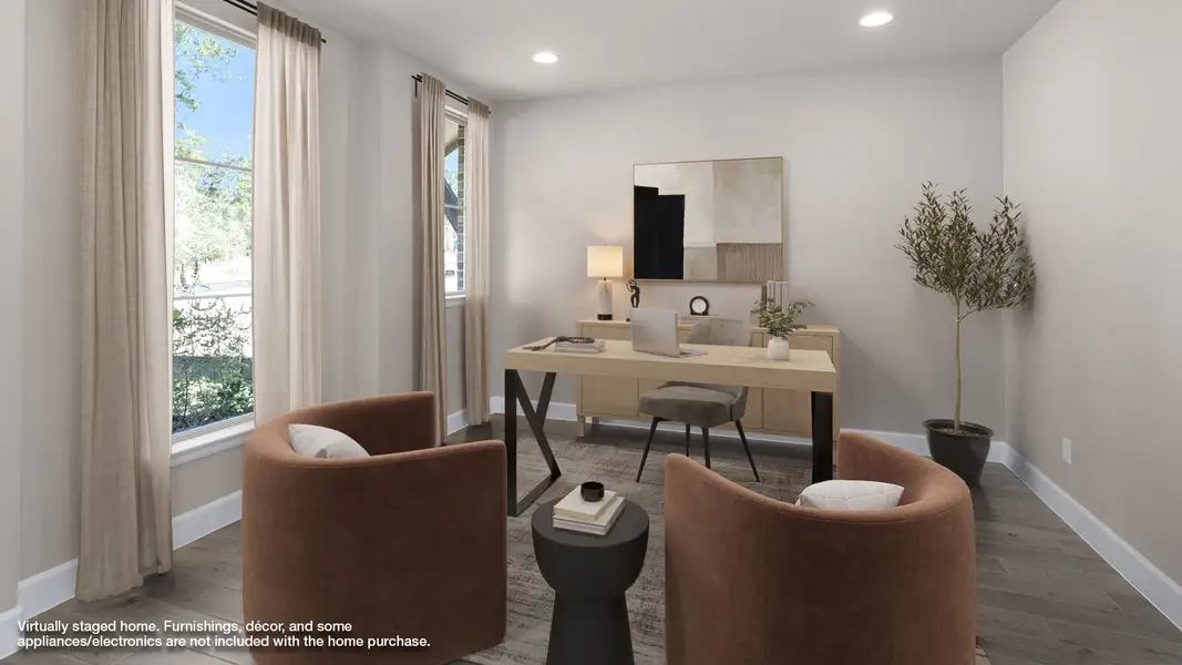 Representative furnished interior of a home built from the 4098W by Perry Homes in Elyson, Katy (Image 6).