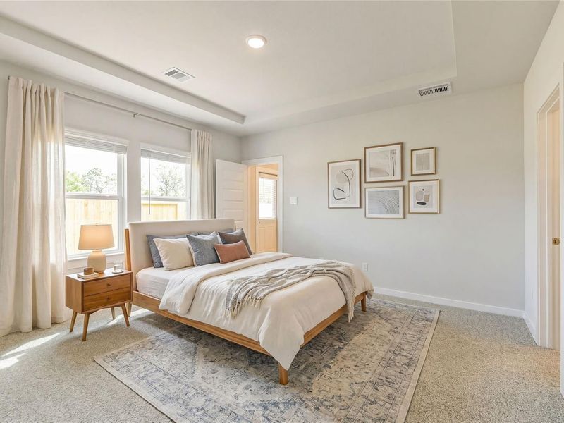 Furnished interior view inside a new home in Caney Creek Place, Conroe (Image 18).