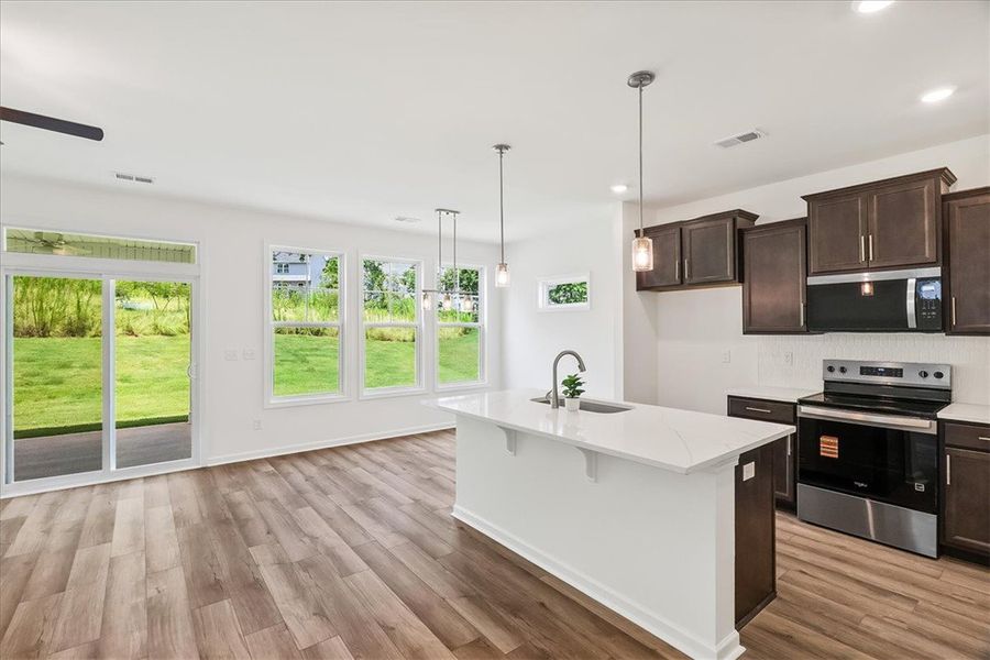 Furnished interior view inside a new home in Brownstone Park, Easley (Image 4).