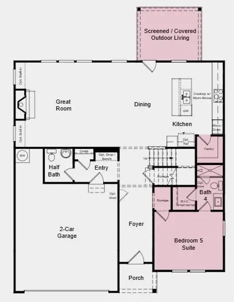 2D floor plan layout of this home in Auburn Glen, Dacula, GA (Image 3).