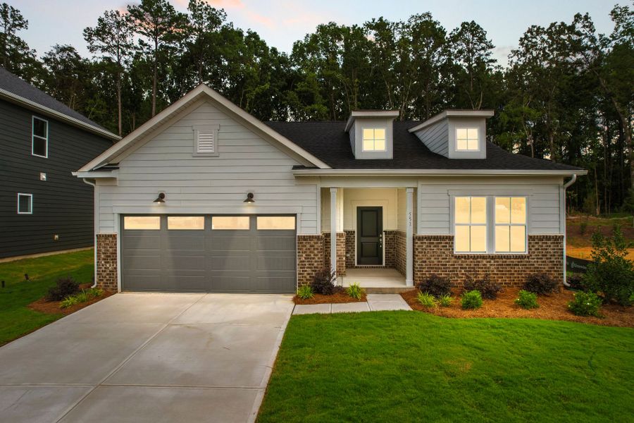 Front exterior of a new home in Michaux Gardens, Belmont, NC, highlighting curb appeal (Image 45).