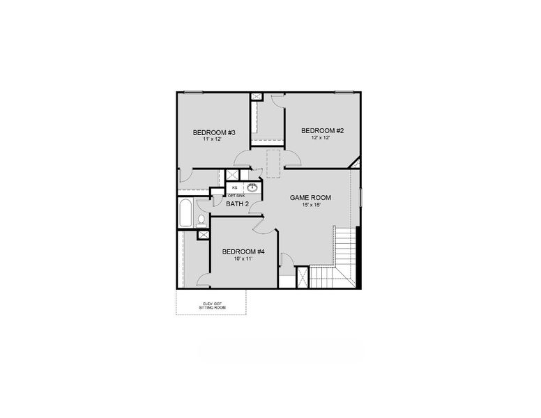 2D floor plan layout for the The Evergreen - Walden on Lake Conroe by Legend Homes in Lake Conroe Area Homes, Montgomery, TX (Image 4).