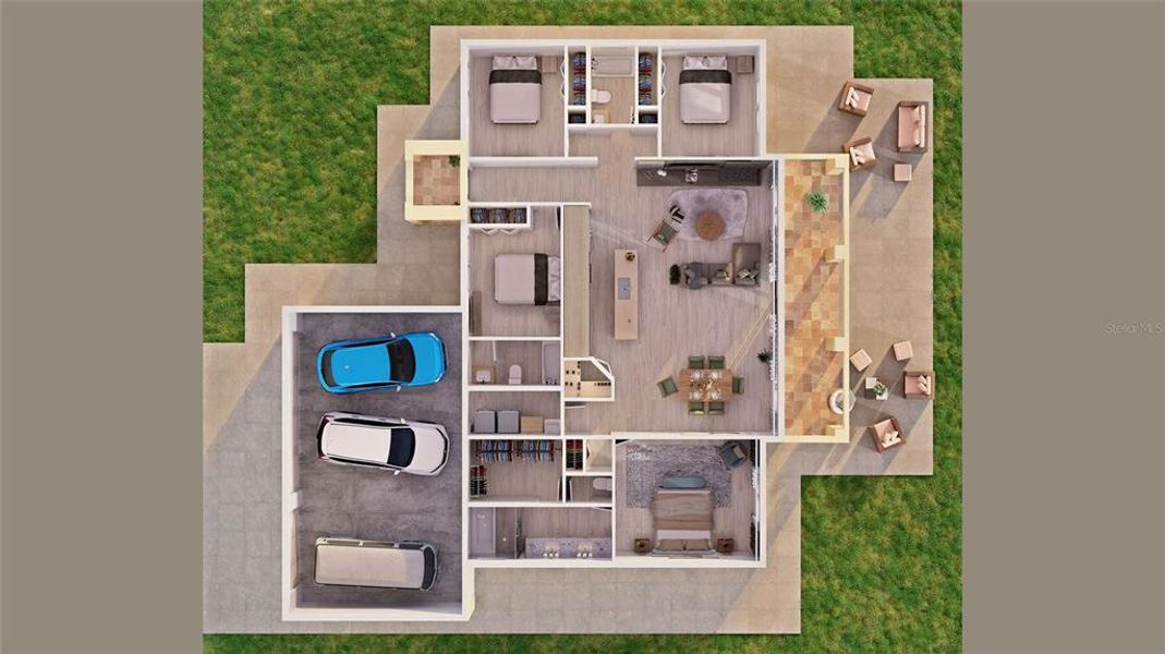 Furnished interior view inside a new home in , Port Charlotte (Image 10).