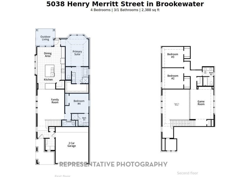 2D floor plan layout of this home in Brookewater, Rosenberg, TX (Image 2). 2D floor plan layout of this home in Brookewater, Rosenberg, TX (Image 2).