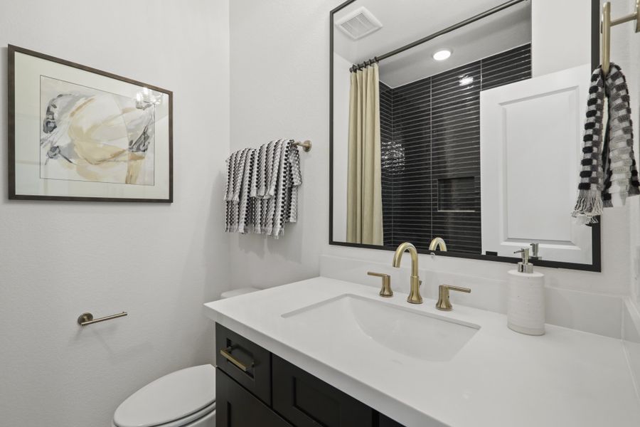 Furnished interior view inside a new home in Fulbrook on Fulshear Creek 60', Fulshear (Image 13).