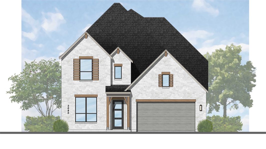 Representative rendering of the exterior for the Grafton Plan by Highland Homes (Image 3).