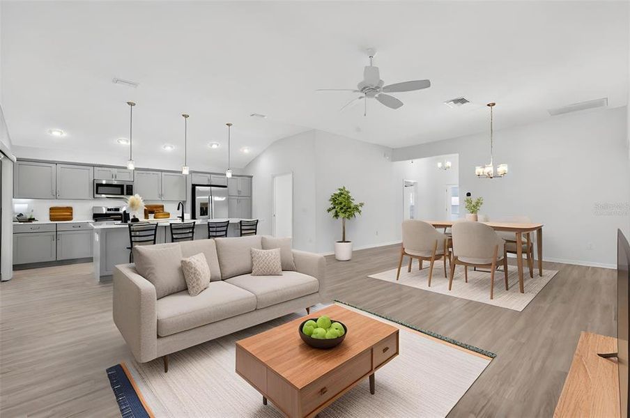 Furnished interior view inside a new home in , The Villages (Image 10). Furnished interior view inside a new home in , The Villages (Image 10).