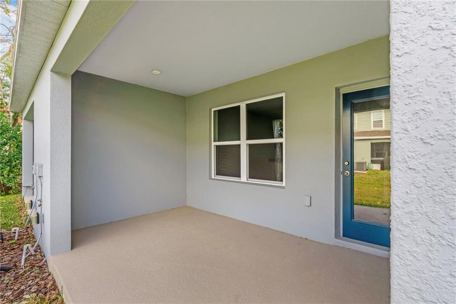 Exterior details and patio area of a home in Edison Pointe, South Daytona (Image 3). Exterior details and patio area of a home in Edison Pointe, South Daytona (Image 3).