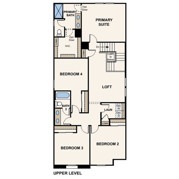 2D floor plan layout for the Marigold by Century Communities in North Copper Canyon, Surprise, AZ (Image 4).