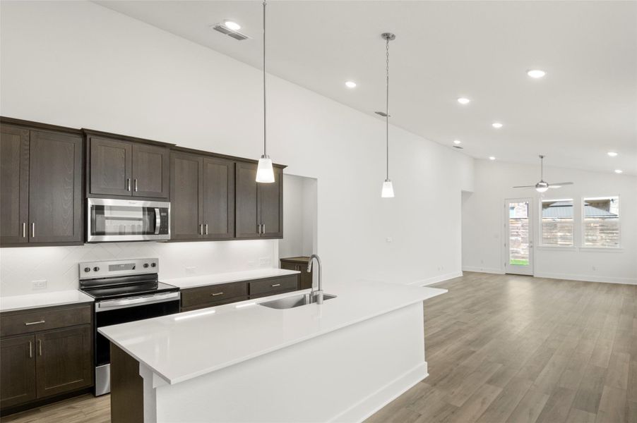 Furnished interior view inside a new home in The Enclave at Hidden Oaks, Georgetown (Image 5). Furnished interior view inside a new home in The Enclave at Hidden Oaks, Georgetown (Image 5).