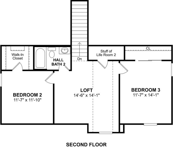 The Sweet Pea floor plan by K. Hovnanian Homes. 2nd  Floor shown. *Prices, plans, dimensions, features, specifications, materials, and availability of homes or communities are subject to change without notice or obligation.