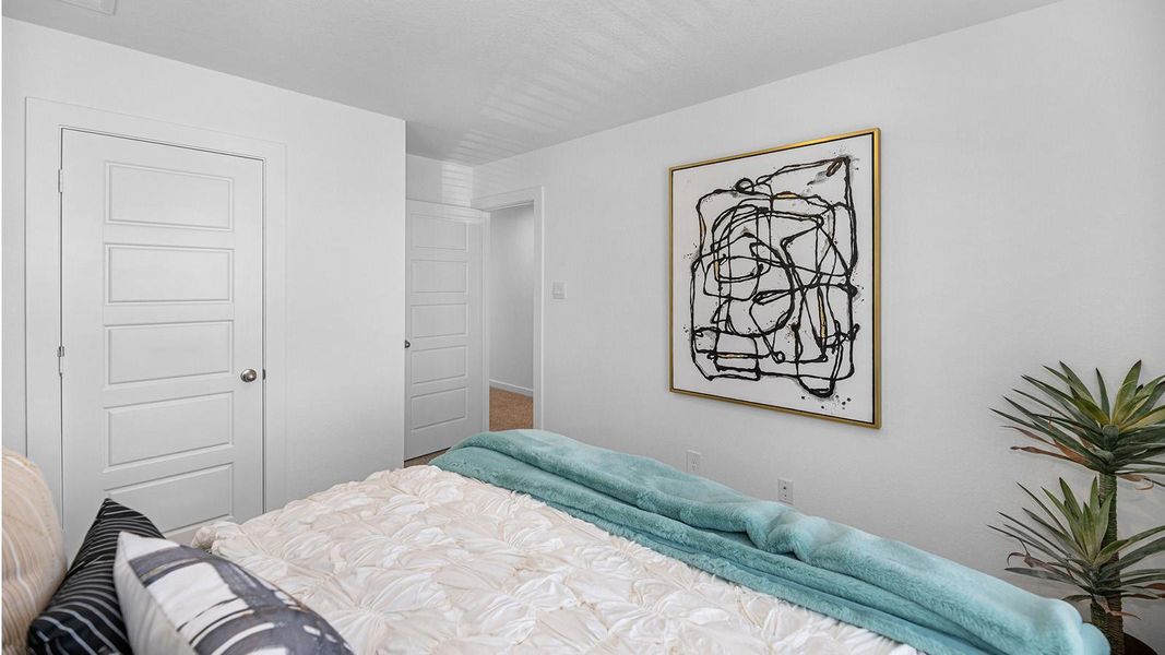 Representative photo. The second floor is designed for comfort and flexibility, highlighted by a spacious primary suite with a well-appointed bath that includes a separate shower and tub. Two additional bedrooms easily accommodate guests, while a central flex space creates endless possibilities for a game room, second living area, or personalized retreat. Representative photo. The second floor is designed for comfort and flexibility, highlighted by a spacious primary suite with a well-appointed bath that includes a separate shower and tub. Two additional bedrooms easily accommodate guests, while a central flex space creates endless possibilities for a game room, second living area, or personalized retreat.