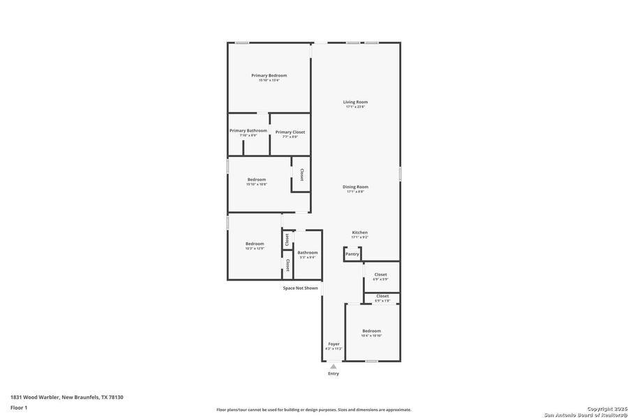 2D floor plan layout of this home in Voss Farms: Watermill Collection, New Braunfels, TX (Image 3).