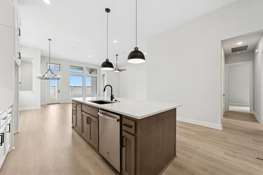 Furnished interior view inside a new home in Painted Tree - Classic Series, McKinney (Image 12). Furnished interior view inside a new home in Painted Tree - Classic Series, McKinney (Image 12).
