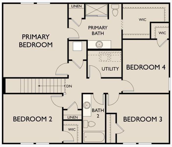 2D floor plan layout of this home in Mt. Tabor Ridge, Dallas, GA (Image 3).
