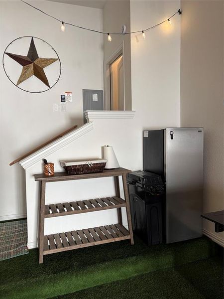 Entertainment area in the Garage