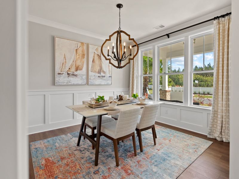 Representative furnished interior of a home built from the Riley P by True Homes in Homecoming, Ravenel (Image 7).