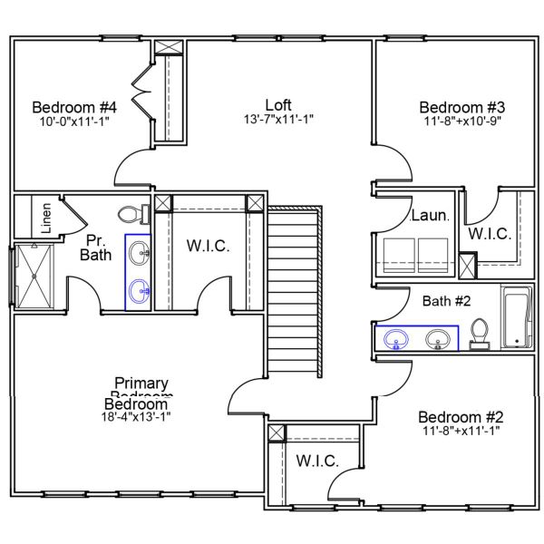 2D floor plan layout of this home in Stapleton, Clemmons, NC (Image 3).