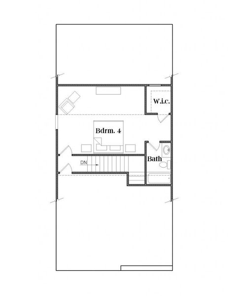 2D floor plan layout for the Rosedale by Rockhaven Homes in The Retreat at Walden Park, Jonesboro, GA (Image 3).