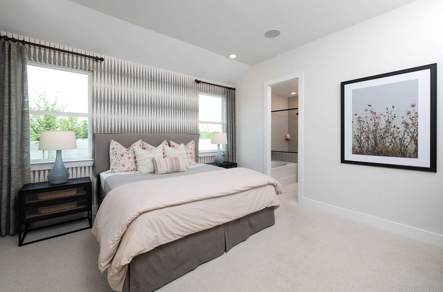 Representative furnished interior of a home built from the Victoria by Tri Pointe Homes in Painted Tree, McKinney (Image 11).
