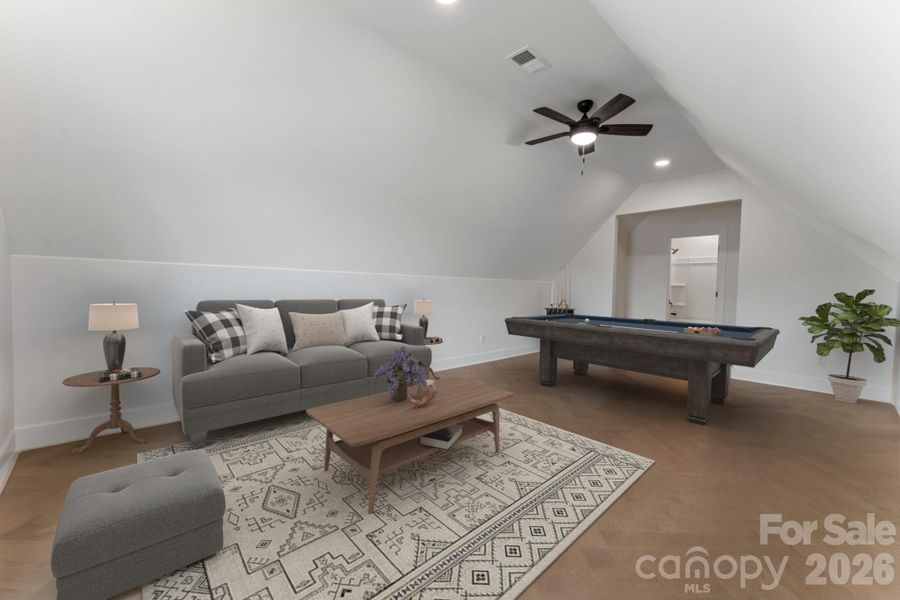 virtually staged bonus room