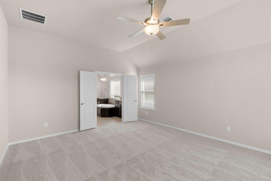 Spacious, unfurnished interior of a new home in The Trails 50', New Caney (Image 25).