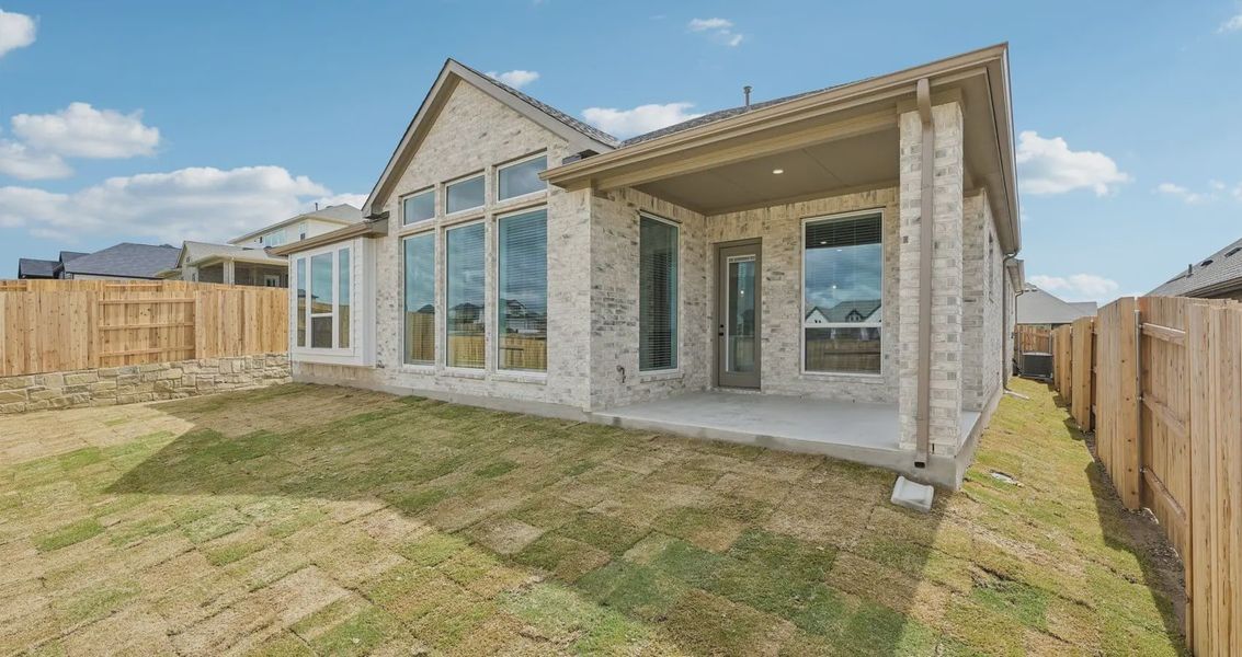 Exterior details and patio area of a home in Sunfield, Buda (Image 15). Exterior details and patio area of a home in Sunfield, Buda (Image 15).