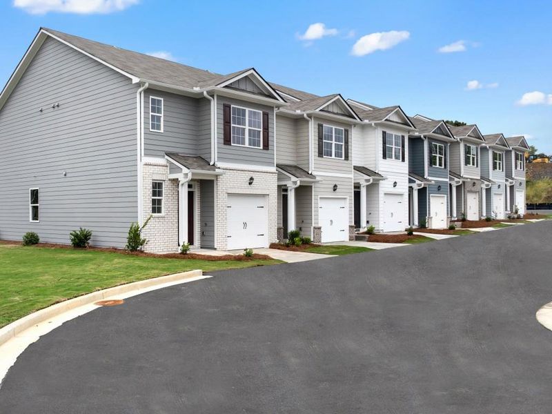 Front exterior of a new home in Shorter Village, Rome, GA, highlighting curb appeal (Image 25).