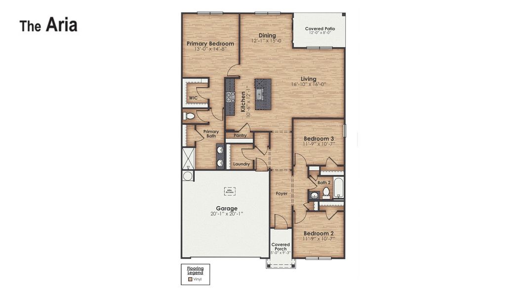 2D floor plan layout of this home in Merchant Point, Jacksonville, NC (Image 3).