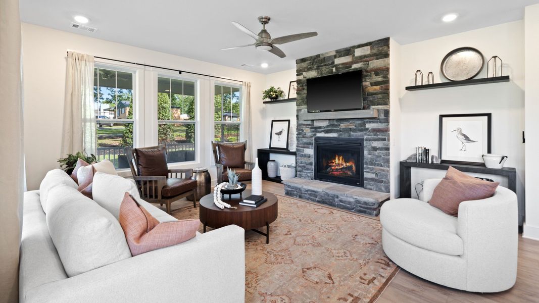 Representative furnished interior of a home built from the Augusta by DRB Homes in Iris Meadows, Moore (Image 11).