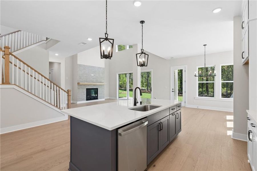 Furnished interior view inside a new home in Meadow Brook Farms, Cumming (Image 11).