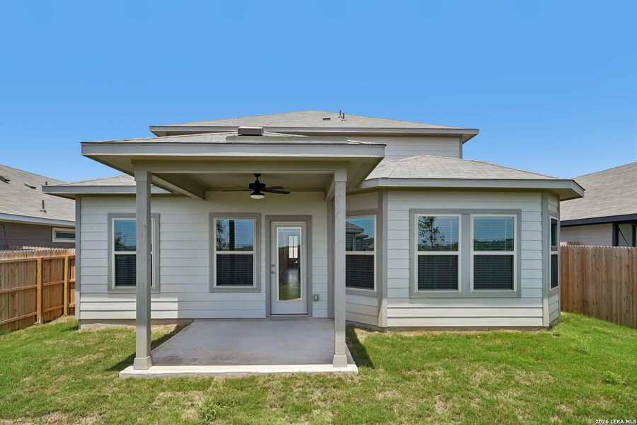 Exterior details and patio area of a home in Remington Ranch, San Antonio (Image 3).
