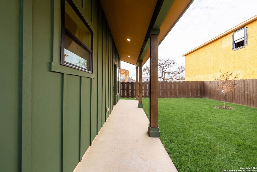 Exterior details and patio area of a home in , San Antonio (Image 30).