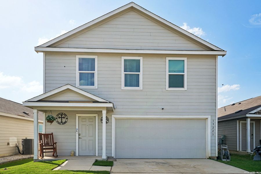 Front exterior of a new home in Mission del Lago, San Antonio, TX, highlighting curb appeal (Image 2). Front exterior of a new home in Mission del Lago, San Antonio, TX, highlighting curb appeal (Image 2).
