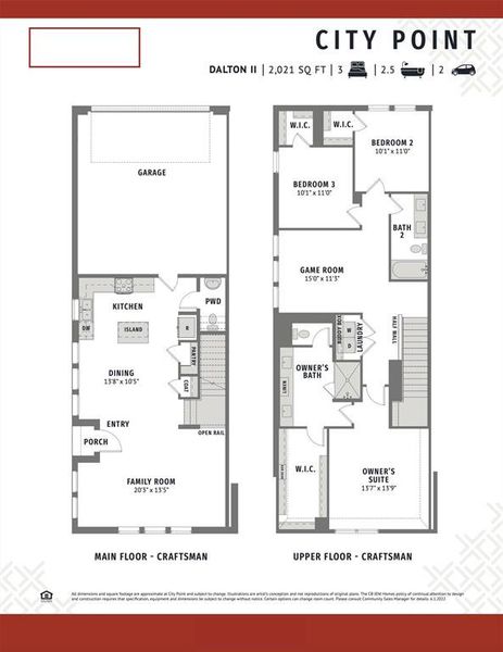 With a private side main entry and entertaining space galore, our end unit Dalton II plan is always in demand!