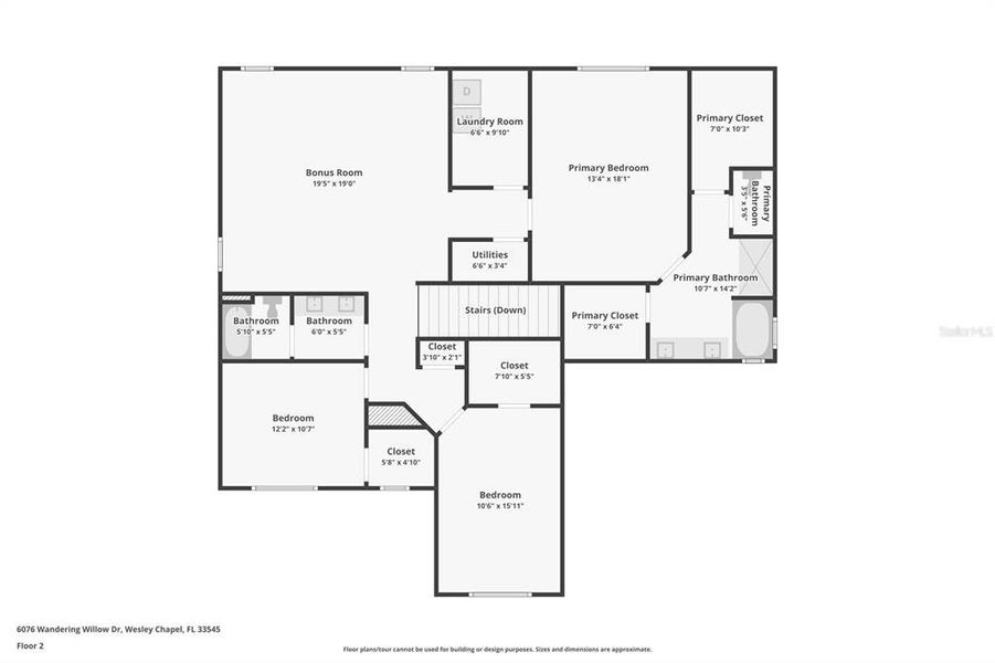 2D floor plan layout of this home in , Wesley Chapel, FL (Image 6). 2D floor plan layout of this home in , Wesley Chapel, FL (Image 6).
