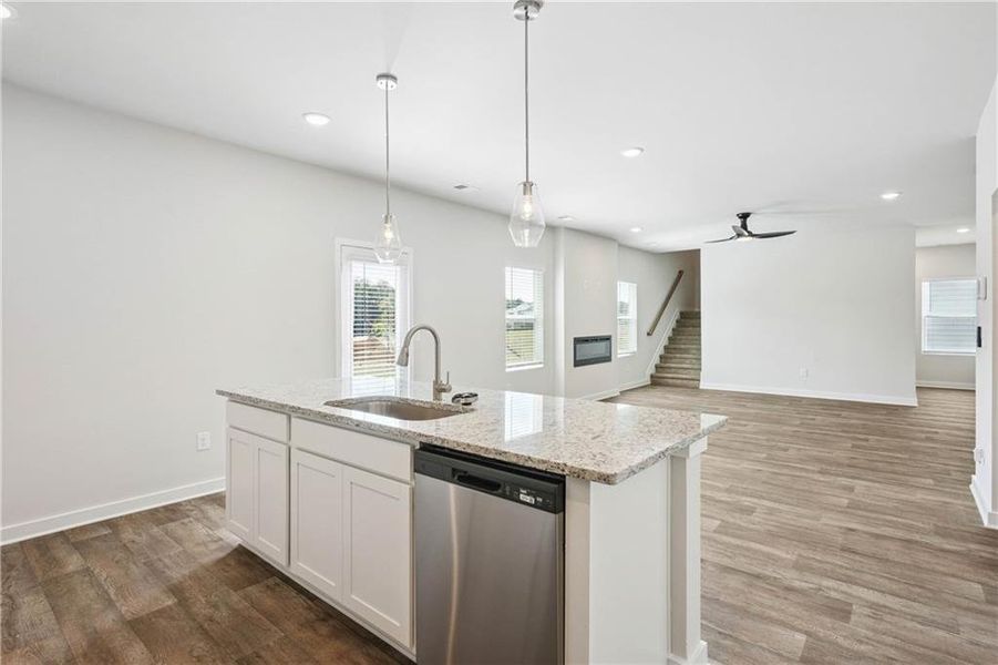 Furnished interior view inside a new home in Conner Springs, Social Circle (Image 3).