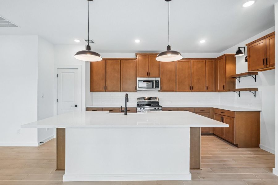 Gourmet island kitchen
