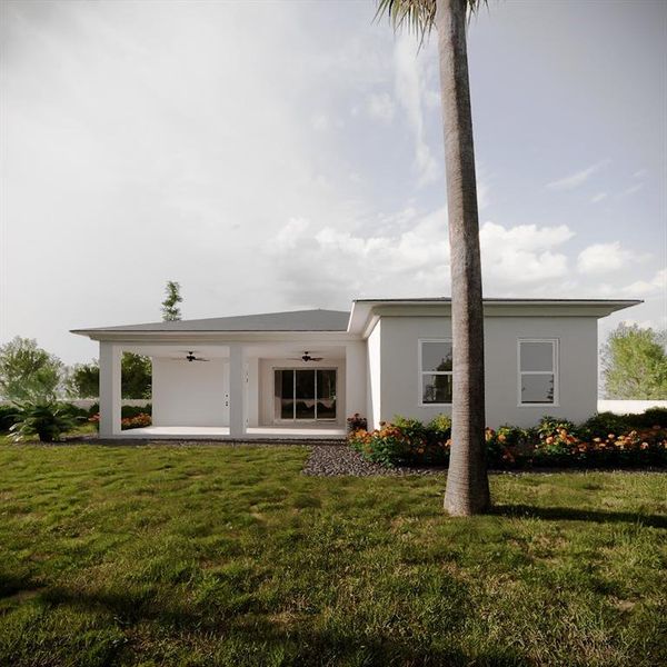 Exterior details and patio area of a home in , North Port (Image 21).