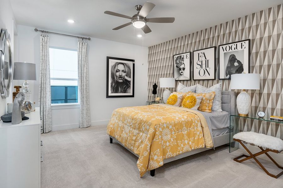 Furnished interior view inside a new home in Travisso Florence Collection, Leander (Image 14).