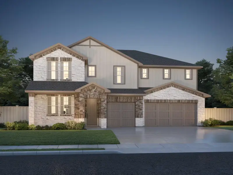 View of front of house featuring stone siding, concrete driveway, a garage, and roof with shingles View of front of house featuring stone siding, concrete driveway, a garage, and roof with shingles