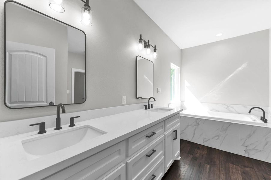 Furnished interior view inside a new home in , New Waverly (Image 5).