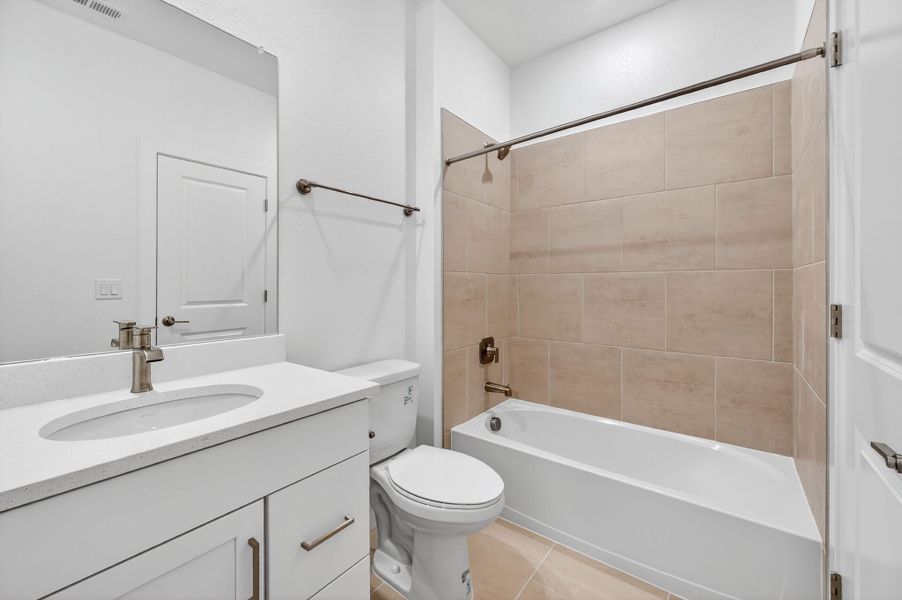 Furnished interior view inside a new home in Trailstone, Arvada (Image 12).